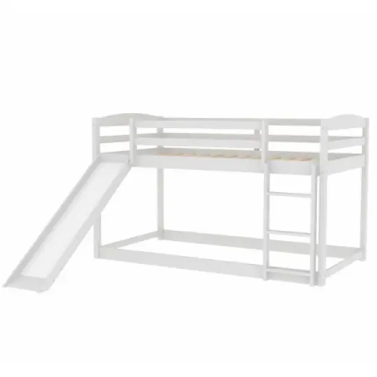 Twin over Twin Bunk Bed with Convertible Slide and Ladder - ModernLuxe image {7}