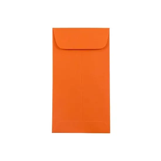 JAM Paper #7 Coin Business Colored Envelopes 3.5 x 6.5 Orange Recycled 1526755 image {2}