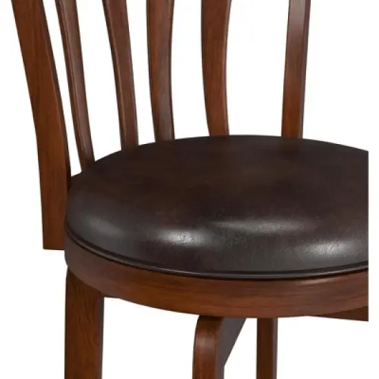 25.5" Savana Swivel Counter Height Barstool Cherry/Black - Hillsdale Furniture image {7}