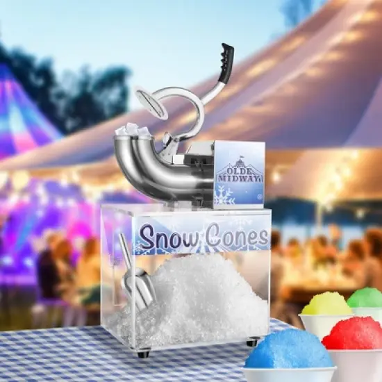 Olde Midway Snow Cone Machine, Commercial Countertop Shaved Ice Maker image {3}