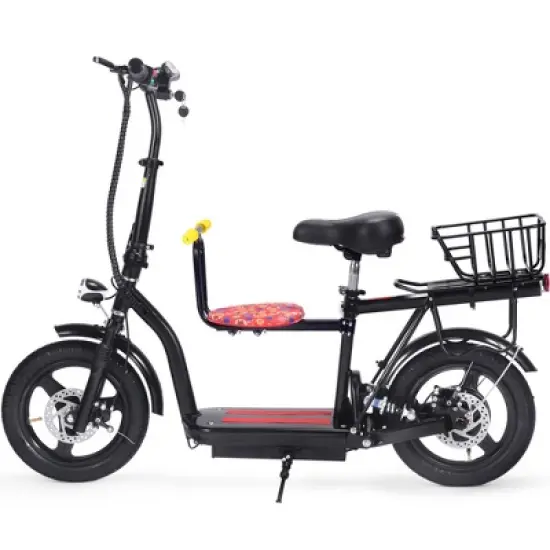 MotoTec Cruiser 48v 350w Lithium Electric Scooter Black image {5}