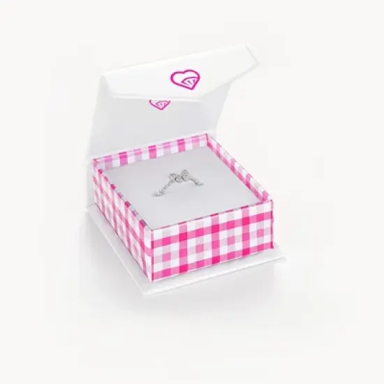 Girl's CZ Bow Sterling Silver Ring - In Season Jewelry image {4}