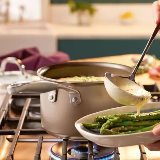 Anolon Ascend 3qt Hard Anodized Nonstick Saucepan with Lid Bronze image {7}