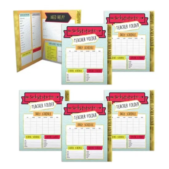 Carson Dellosa Education 6-pack Aim High Substitute Teacher Folder image {5}