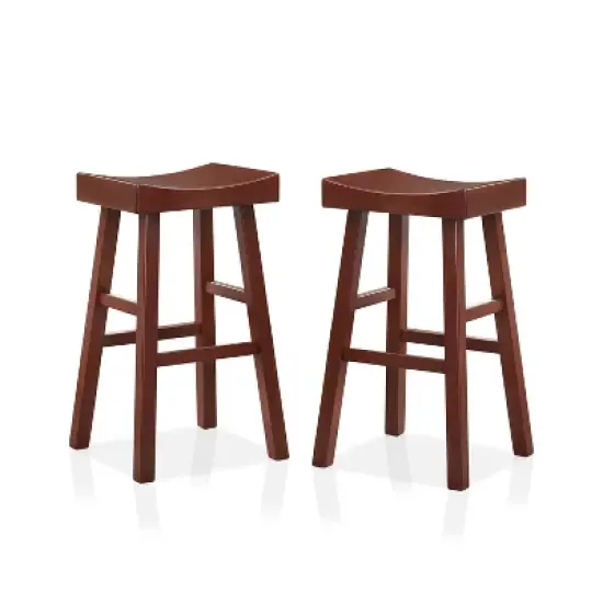 Set of 2 29" Lille Seat Saddle Counter Height Barstools - HOMES: Inside + Out image {6}