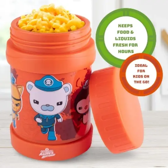 Octonauts Above & Beyond 13 oz Food Jar - Stainless Steel, Orange - Vacuum Double Wall Insulated, Leak-Proof Jar - Fits Inside All Lunch Boxes & Bags image {3}