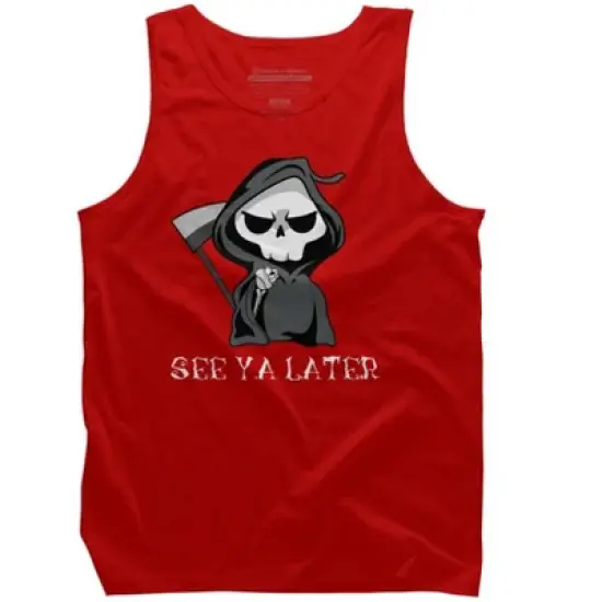 Men's Design By Humans See Ya Later Halloween T Shirt By thebeardstudio Tank Top image {5}