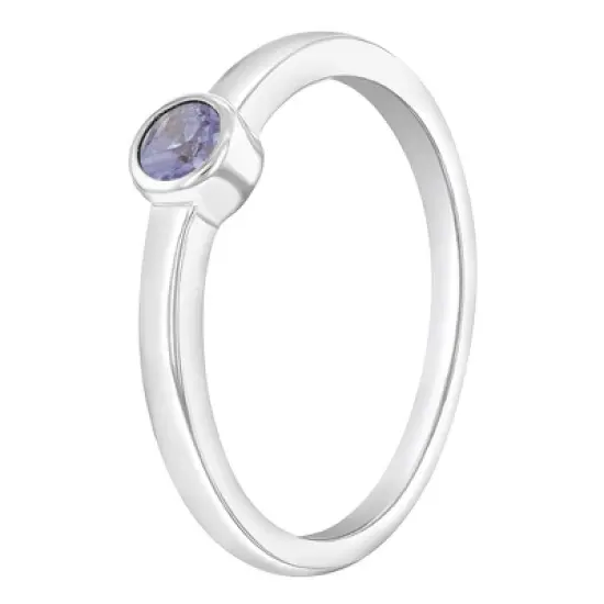 Girl's CZ Birthstone Sterling Silver Ring - In Season Jewelry image {1}