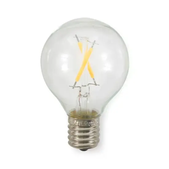 Brightech Glow Globe Edison LED Waterproof Outdoor 12 Bulb String Lights with Brass Sockets for Outside, Backyard, and Patio, 26 Feet image {1}