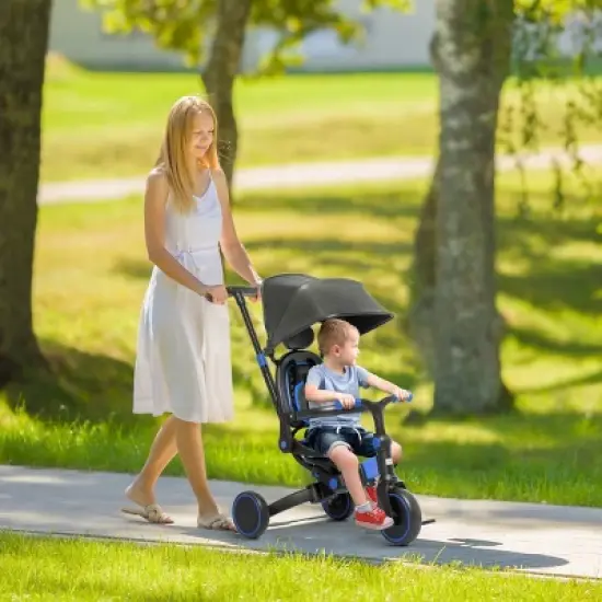 3-in-1 Toddler Trike, Push Tricycle, & Balance Bike with Adjustable Settings-3irtyhousy image {7}