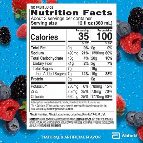 Pedialyte AdvancedCare Plus Electrolyte Solution Hydration Drink - Berry Frost - 33.8 fl oz image {6}