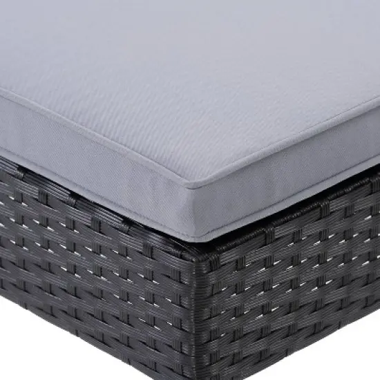 Parksville Patio Bar Set with Cushions - Black/Gray - CorLiving image {5}