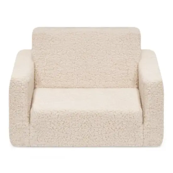 Delta Children Kids' Cozee Flip-Out Sherpa 2-in-1 Convertible Chair image {7}