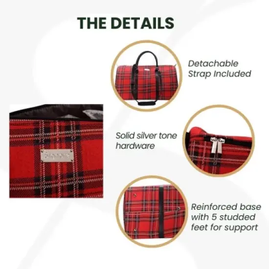 Signare USA Royal Stewart Tartan Red Big Holdall/Duffel Bag image {12}