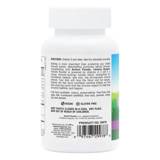 Animal Parade Kids Immune Booster by Nature's Plus  -  90 Tablet image {2}