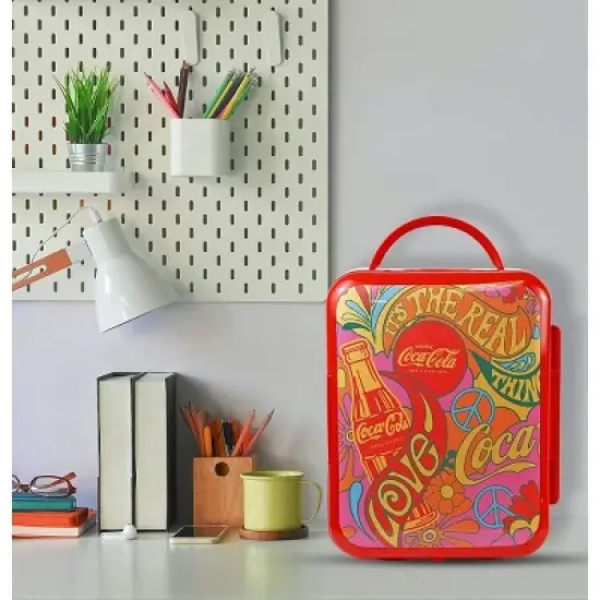 Coca-Cola Peace 1971 Series 4L Cooler/Warmer 12V DC 110V AC Mini Fridge image {2}