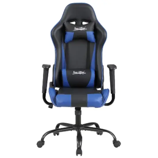 BestMassage Gaming Chair Office Chair with Lumbar Support Headrest Armrests and Rolling Swivel Computer Chair for PC Gamer image {8}