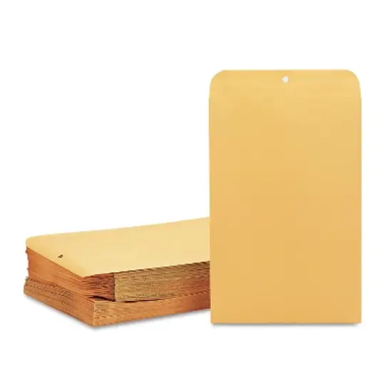 Quality Park Clasp Envelope 10 x 15 28lb Brown Kraft 100/Box 37898 image {2}