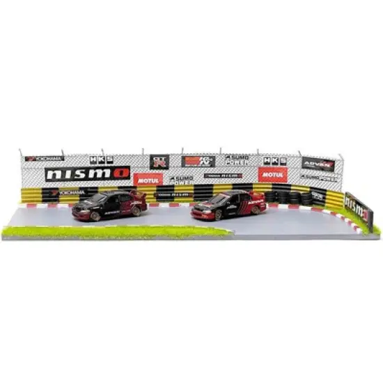 "Race Track Advan" Diorama with Decals for 1/64 Scale Models by American Diorama image {2}