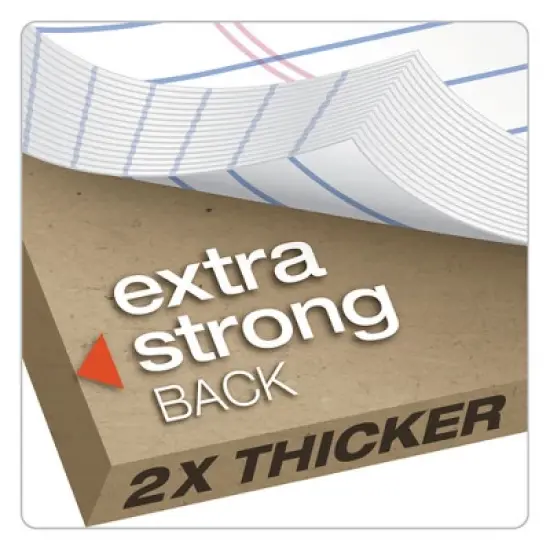 TOPS Double Docket Ruled Pads, Narrow Rule, 100 White 8.5 x 11.75 Sheets, 4/Pack image {5}