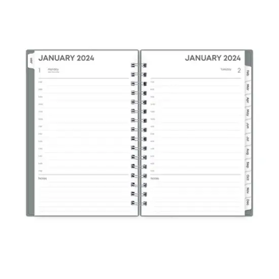 Blue Sky 2024 Planner 5"x8" Daily/Monthly Slate Gray/Albany image {4}