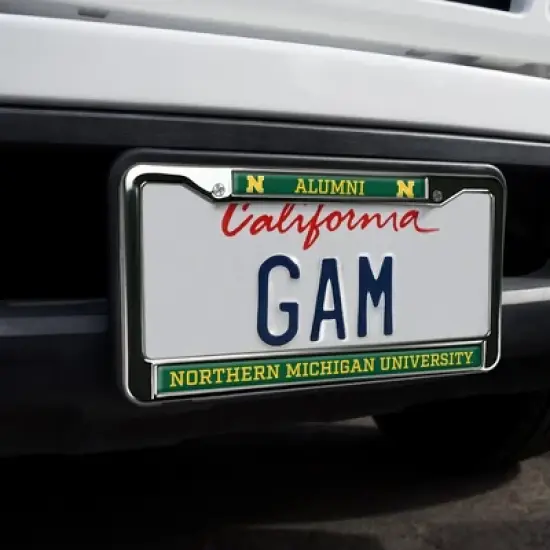 Northern Michigan University Alumni Full Size Standard License Plate Metal Frame image {1}