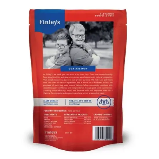 Finley's All Natural Peanut Butter & Pumpkin Flavor Dog Treat Crunchy Biscuits image {1}