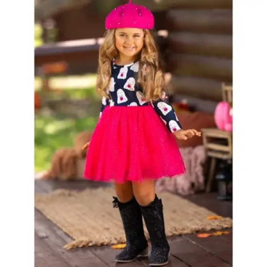 Girls Boo-tiful Twirls Ghost Print Halloween Dress - Mia Belle Girls image {5}