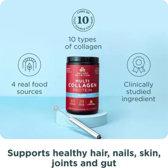 Ancient Nutrition Multi Collagen Protein Powder - Vanilla - 20 Servings image {2}