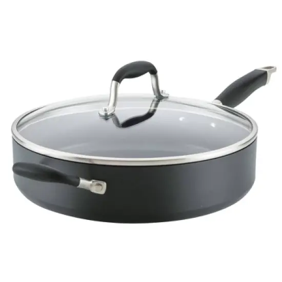 Anolon Advanced Home 5qt Hard Anodized Nonstick Saute Pan with Helper Handle and Lid Onyx image {13}