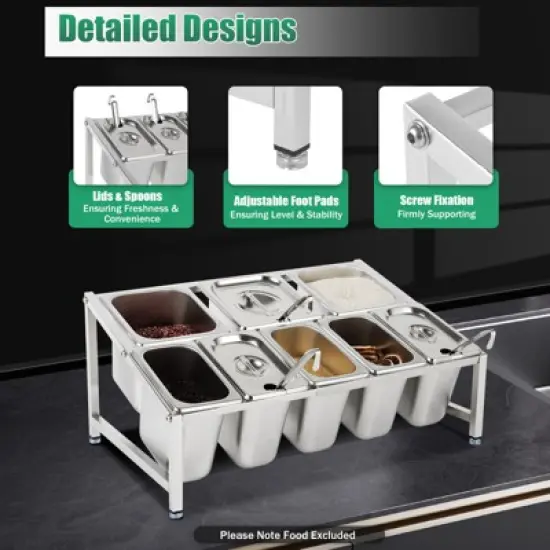 YIYIBYUS Stainless Steel Expandable Spice Rack Organizer , Adjustable Length image {2}