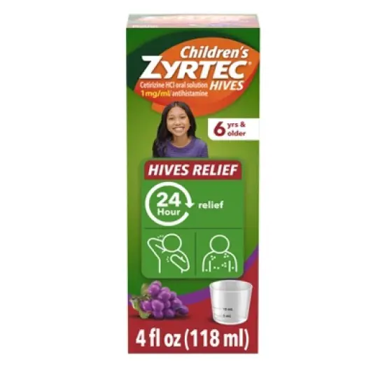 Zyrtec Children's Hives Relief Treatment Liquid - Cetirizine - Grape - 4 fl oz image {9}