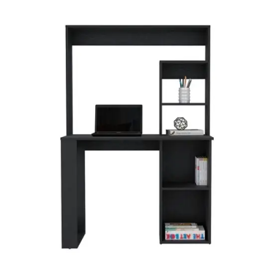 Kumasinova 38.8" Maine Computer Desk with Storage,Modern Office Desk with Shelves,Gaming Desk with Hutch for Home Office image {1}
