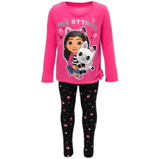 Dreamworks Gabby's Dollhouse Pandy Paws Gabby Girls T-Shirt and Leggings Outfit Set Toddler image {2}