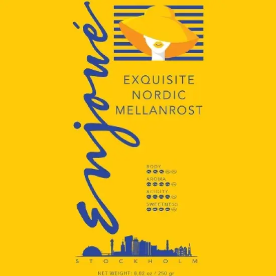 Enjou&eacute; Exquisite Nordic Mellanrost Ground Coffee 8.8oz/250g image {2}
