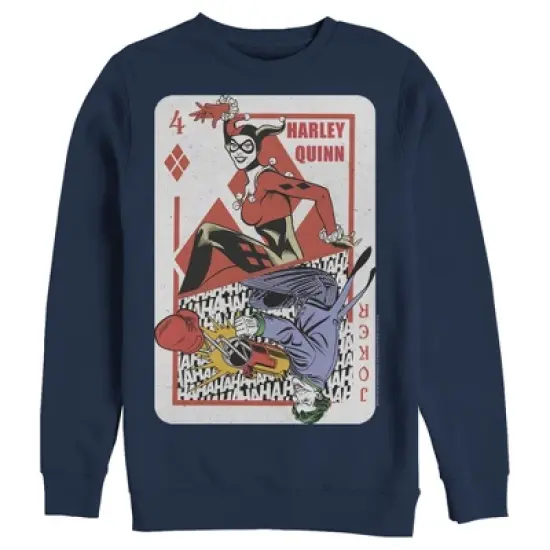 Men's Batman Harley Quinn Joker Poker Card Sweatshirt image {4}