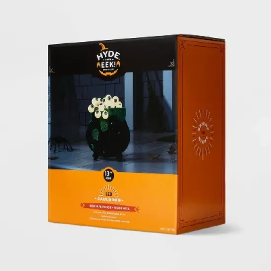 13" Witch Cauldron with Eye Balls Halloween Novelty Sculpture Light - Hyde & EEK! Boutique&trade; image {3}