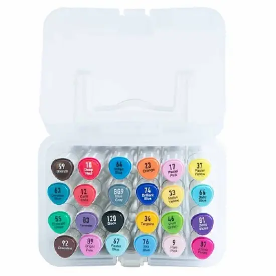 Brea Reese: Alcohol Markers - 24pc Color Set - Broad & Fine Point Dual-Tip image {1}