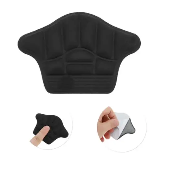 Unique Bargains Reusable Heel Pads One Size Black 1 Pair image {2}