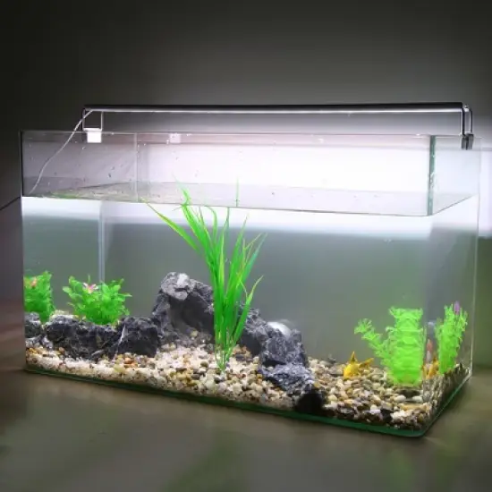 Unique Bargains Plastic Artificial Water Plants Aquarium Decorations Green 12.01" Heigh 1 Pc image {1}