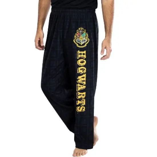 Harry Potter Adult Mens' House Crest Plaid Pajama Pants - All 4 Houses Gryffindor Ravenclaw Slytherin Hufflepuff image {1}