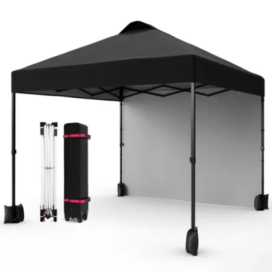 10x10 Pop Up Canopy with Sidewalls for Outdoor, Portable Outdoor Canopy with One Push Setup, Easy Set-Up Waterproof Pop Up Tent for Outdoor Party image {2}