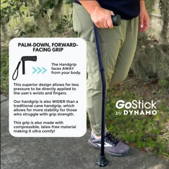 Hachikiko GoStick Folding Cane,Adjustable Stable Walking Cane, Heavy Duty Travel-Friendly with Anti-Slip Tip image {3}