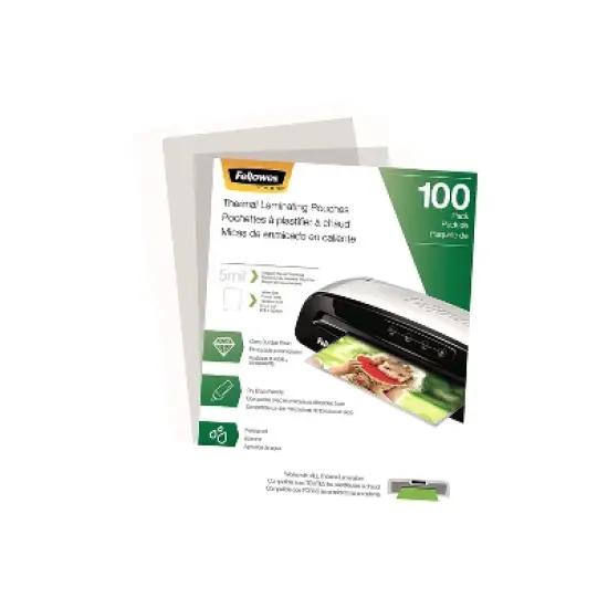 Fellowes Laminating Pouches Letter Size Hot Pouch 9 x 11.5 5 mil 100 pack 5743501 image {4}