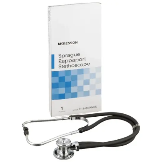 McKesson Sprague Stethoscope, Black 16 Inch Tube, 1 Ct image {7}