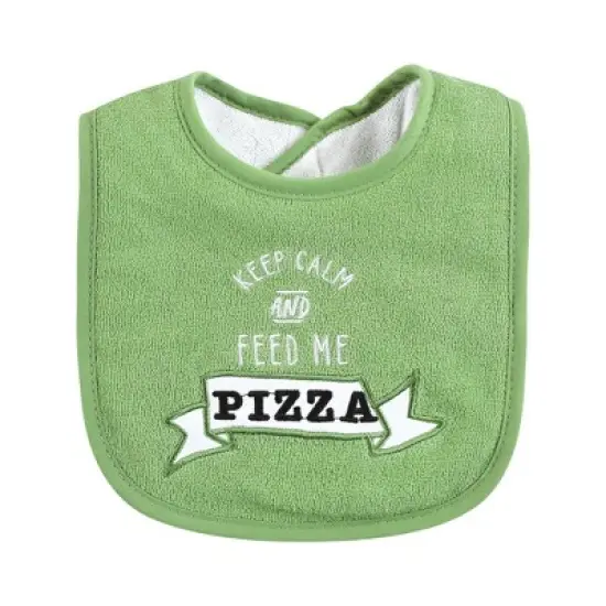 Hudson Baby Unisex Baby Cotton Terry Drooler Bibs with Fiber Filling, Pizza Taco, One Size image {11}