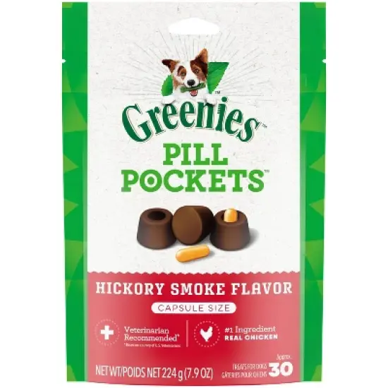 Greenies Pill Pockets Capsule Size Hickory and Chicken Flavor Chewy Dog Treats image {10}
