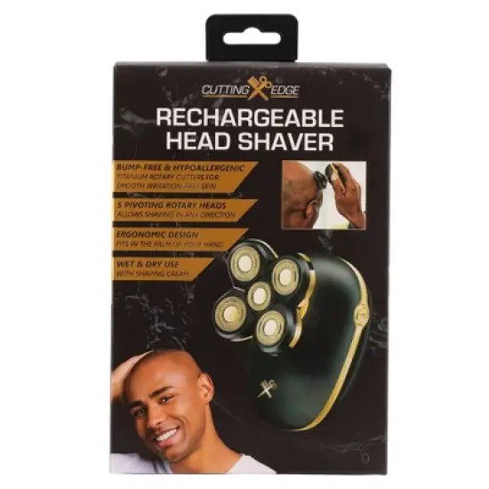 The Cutting Edge Rechargeable Head Shaver Set with Hypoallergenic Blades - Trial Size - 5ct image {5}