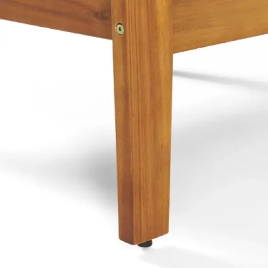 Christopher Knight Home Grenada Outdoor Acacia Wood Loveseat and Coffee Table Set (No Fabric Skin) image {5}