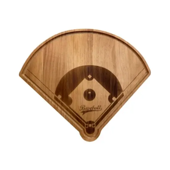 Slickblue Baseball Diamond Shaped Pine Wood Board, 18"x15" &ndash; Perfect for Sports Fans & Game Day Hosting image {3}